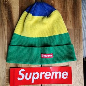 Supreme Beanie and Sticker